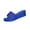 Blue, variant on DeHolifer Womens Slides Sandals Square Open Toe Slip On Elastic Casual Lightweight Wedge Shoes
