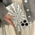 thumbnail image 4 of Bling Glitter Laser Disc Pattern Black Stars Phone Case Compatible with iPhone Case (Clear,iPhone 13), 4 of 5