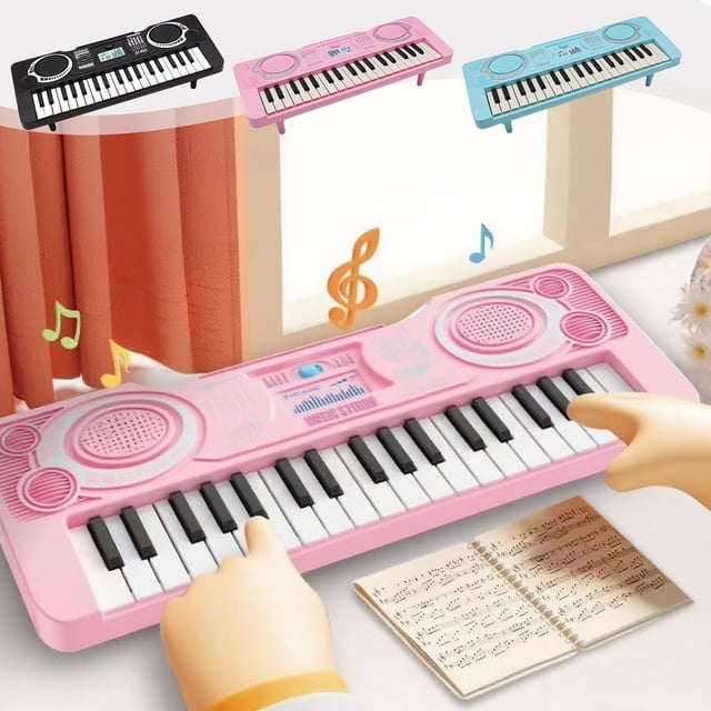 Cagogo under $5 3Pcs ChildrenElectronic Piano, 37-KeyKidsElectronic Keyboard, Beginner LearningToyPiano forChildren, Multi Function Portable Mini Piano, Musical EducationalToyforGirlsBoys