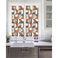 thumbnail image 2 of Retro Geometric Window Privacy Film Art Decor Orange Gray Semicircle Decorative Glass Window Film UV Blocking Static Cling Non-Adhesive Sticker Covering for Home Door 17.7 x 39.3 inches, 2 of 8