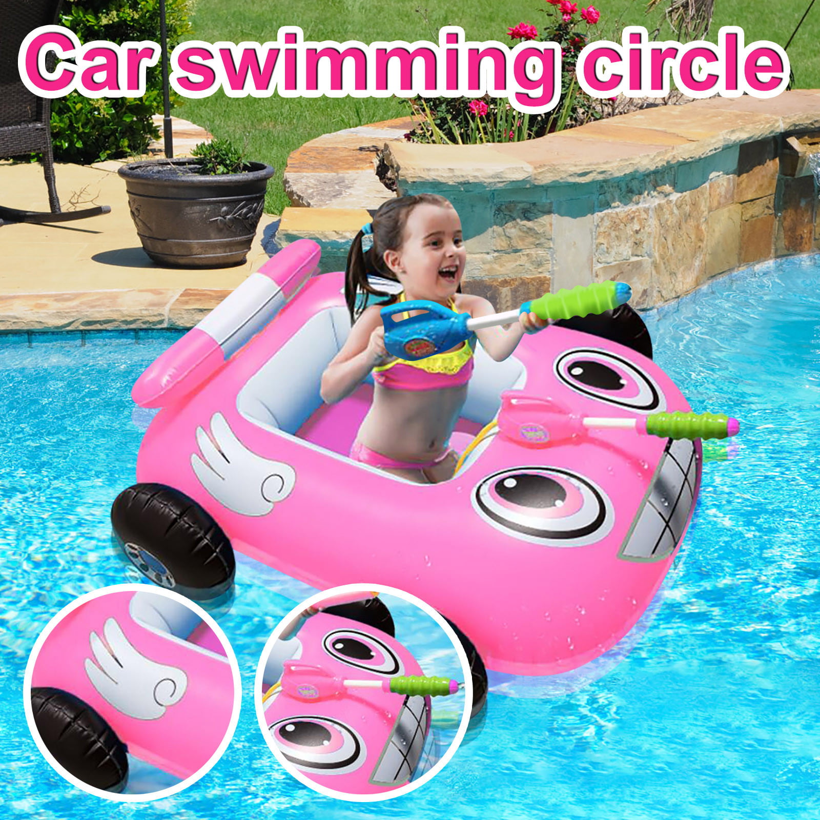 Details about   Baby Swimming Ring Float Bracelets Circle Air Inflatable Arm Toy Float Sleeves 