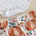 thumbnail image 6 of Douhoow Summer Infant Baby Girls Outfit Short Sleeve Romper + Pumpkin Floral Flare Pants, 6 of 8