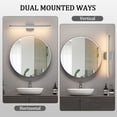 thumbnail image 2 of Minimalist Linear LED Modern Lighting Fixtures 24'' Bathroom Brushed Nickel Vanity Light Dimmable Over Mirror Wall Sconce for Bathroom, 2 of 11