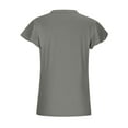thumbnail image 5 of Pntutb Clothes,Womens Loose Casual Short Sleeve V-Neck Solid Casual Blouse T-Shirt Tunic Tops, 5 of 6