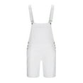 thumbnail image 6 of Hvyesh Mens Denim Bib Overall Shorts Loose Fit Summer Walk Shorts Above Knee Length Shortalls Casual White Jumpsuit Rompers Todays Daily, 6 of 9