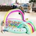 thumbnail image 5 of Mermaid Inflatable Amusement Center Children's Swimming Pool with Slide and Sprinkler, Suitable for Children, Baby Swimming Pool, Suitable for Backyards and Gardens, Equipped with Inflatable Pump, 5 of 6