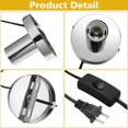 thumbnail image 4 of Enchufe para bombilla, base metálica, cable de 1,8 m, 110 V, 4 of 7