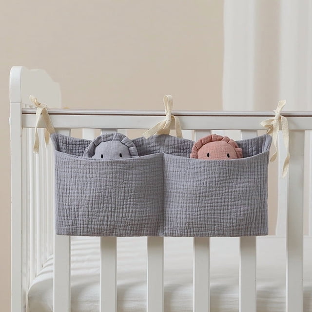 Yeciiwht Sac de Rangement pour Lit de Bébé, Sac Suspendu de Chevet, Sacs de Rangement de Chevet
