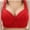 Red, variant on qolati Push Up Bras for Women Seamless Floral Lace Wireless Comfortable No Underwire Everyday Bras Adjustable Straps Full-Coverages Wirefree Breathable Sports Bras