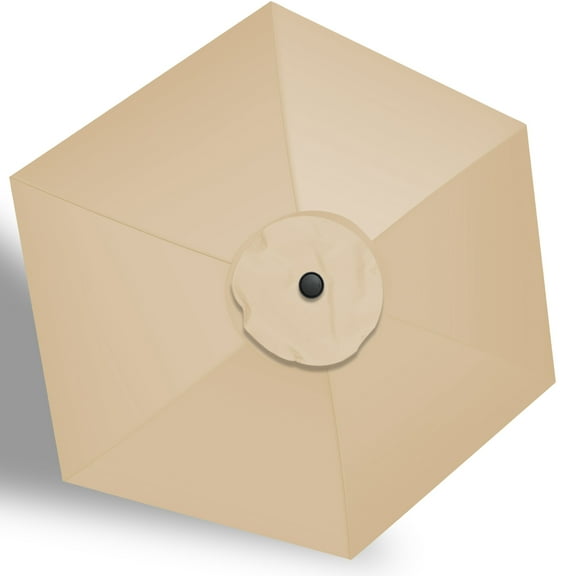 Tcwhniev Patio Umbrella Replacement Canopy 6.4 ft Polyester Outdoor Umbrella Replacement Canopy Fit for 6 Ribs Practical Shading Accessories for Beach Yard