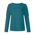 thumbnail image 4 of Pyhlmscde Women's Two Piece Outfit Long Sleeve Crewneck Pullover Tops, Women Fall Clothes, 2 Piece Sets for Women Fall, Lounge Sets for Women, 4 of 6