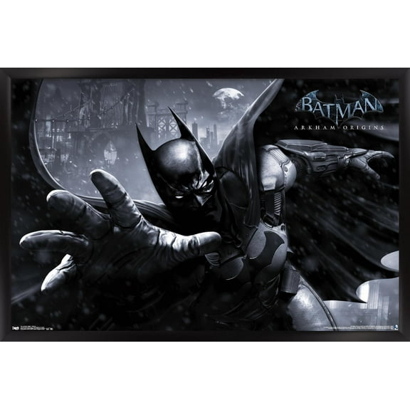 DC Comics VIdeo Game - Arkham Origins - Batman Wall Poster, 22.375" x 34" Framed