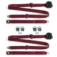 thumbnail image 1 of AMC Gremlin 1970-1979 Standard 3 Point Burgandy Retractable Bucket Seat Belt Kit with Bracketry - 2 Belts, 1 of 1