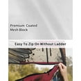 thumbnail image 6 of 4th of July RV Awning Sun Shade Screen 9'X7' Bald Eagle Mesh Sunscreen Retro American Flag Graffiti Awning Shade Screen with Zipper UV Blocker Completed Kits Outdoor Canopy for RV Motorhome Camper, 6 of 7