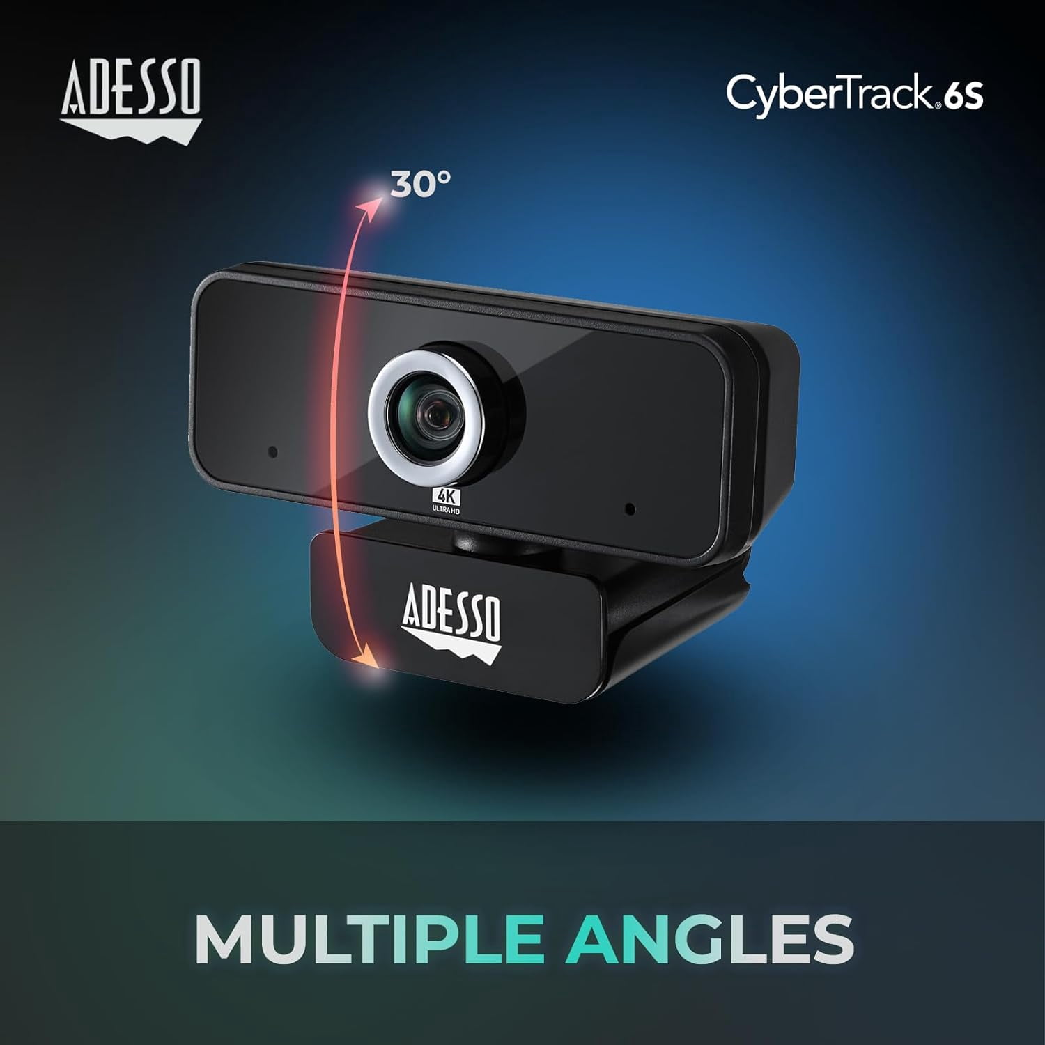 Adesso CyberTrack 6S Webcam - 8 Megapixel - 30 fps - USB 2.0 - TAA Compliant (cybertrack6s)