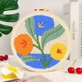 thumbnail image 6 of CxhicLuv Coarse Yarn Poke Embroidery DIY Material Kit, Floral Series Craft Set, Needle Punch Art with Yarn & Tools for DIY Christmas Decorations, Crafting Fun for Beginners & Crafters, 6 of 6