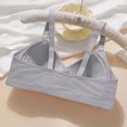thumbnail image 5 of GERsome Front Closure Bras for Women Wireless Snap Comfort Full Coverage Seamless Supportive Bralettes Gray L, 5 of 7