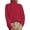 Red, variant on Oversize Women Sweatshirts Solid Turtleneck Long Sleeve Casual Warm Lightweight Pullover Tops