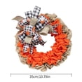 thumbnail image 3 of Home decor ZKCCNUK Thanksgiving Door Wreath For Front Door Pumpkin Wreath With Plaid Bows Decor For Fall Decorations Indoor Outdoor Indoor Outdoors, 3 of 9