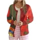 thumbnail image 2 of Puntoco Chaqueta Tipo Cárdigan Informal Con Botones Y Estampado Navideño Para Mujer, 2 of 5