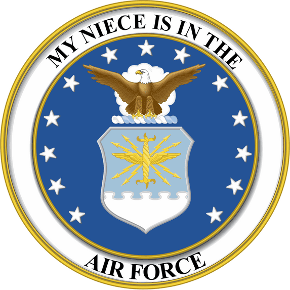 3.8 Inch My NIECE is in the Air Force Seal Pride Vinyl Transfer Decals