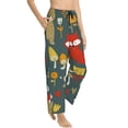 thumbnail image 2 of Uemuo Cute Animal Forest Pattern Women's Wide Leg Palazzo Lounge Pants with Pockets Light Weight Loose Comfy Casual Pajama Pants-X-Large, 2 of 9