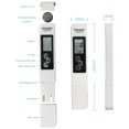 thumbnail image 3 of Probador de PH 3 en 1 Conductividad TDS EC Rango 0-9990 para el hogar (Blanco - En caja) Wdftyju  Libre de BPA, 3 of 6