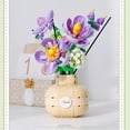 thumbnail image 3 of HI-REEKE Flower Mini Building Block Set Violets Flower Bouquet Bonsai Plastic Kit Gift Multicolor, 3 of 7