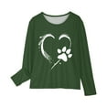 thumbnail image 3 of KkSLirnhs Girls Shirts Long Sleeve Graphic 9 Years Girls Long Sleeve Spring 2025 Shirts Cute CrewNecks Tops Dressy Casual Blouses Clothes Green, 3 of 4