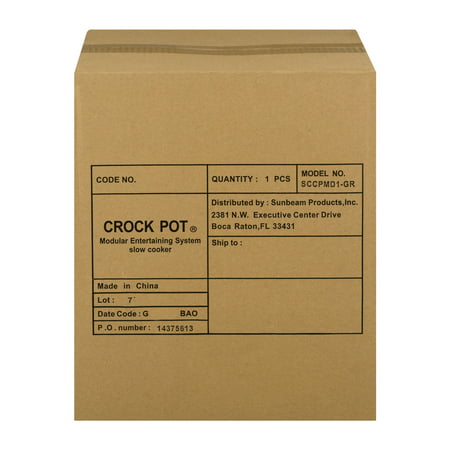 Crock-Pot Modular Entertaining System Slow Cooker Model SCCPMD1-GR, 1.0 CT