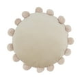 thumbnail image 2 of Saro Lifestyle Posh Faux Bunny Fur Pom Pom Poly Filled Throw Pillow, 2 of 3