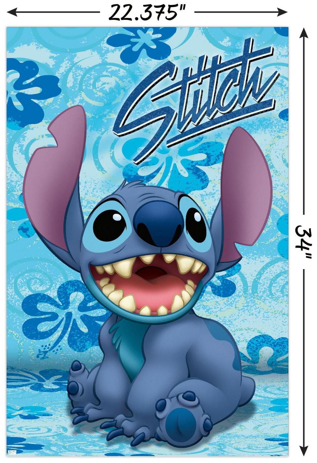 Disney Lilo and Stitch - Sitting Wall Poster, 22.375" x 34", Wall Poster