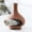 Brown, variant on Terracotta Drop Shape Palo Santo Holder - Ceramic Incense Burner with Ash Catcher, Wabi-Sabi Style Palo Santo Holder Stick Holder for Smudging, Meditation, Yoga & Boho Home Decor Red