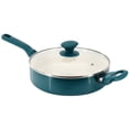 thumbnail image 3 of Spice By Tia Mowry 10 Piece Ceramic Nonstick Aluminum Cookware Set in Teal, 3 of 9