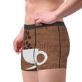 thumbnail image 5 of Salouo Coffee Cafe Cup Print Men's Boxer Briefs,Breathable Underwear Elastic Waistband Briefs for Men -X-Large, 5 of 8
