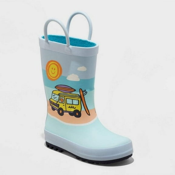 Toddler Evan Rainboots - Cat  Jack™ Blue 10T