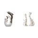 thumbnail image 1 of Estatua de delfín de cerámica, figura de gato, pareja de gatos, esculturas abstractas de animales, adorno de cerámica pulida, ideal para sala de estar, 1 of 8