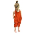thumbnail image 2 of LSLJS Toddler Combinaison pour Filles Baby Couleur Unie Été Outfits, Baby, 2 of 9