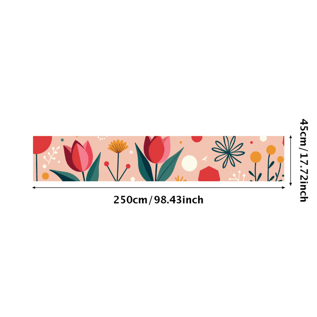 Colorful Floral Illustration Banner Garden Background Backdrop Birthday Party Wedding Celebration Photography Props Spring Decor Botanical Elements