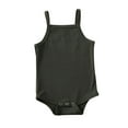 thumbnail image 1 of ITFABS Baby Girl's Summer Romper Halter Sleeveless Ribbed Bodysuit Outfits, 1 of 5