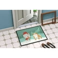 thumbnail image 2 of Carolines Treasures CK2053MAT English Bulldog Snowman Christmas Door Mat Indoor Rug or Outdoor Welcome Mat 18x27 Doormat, 2 of 4