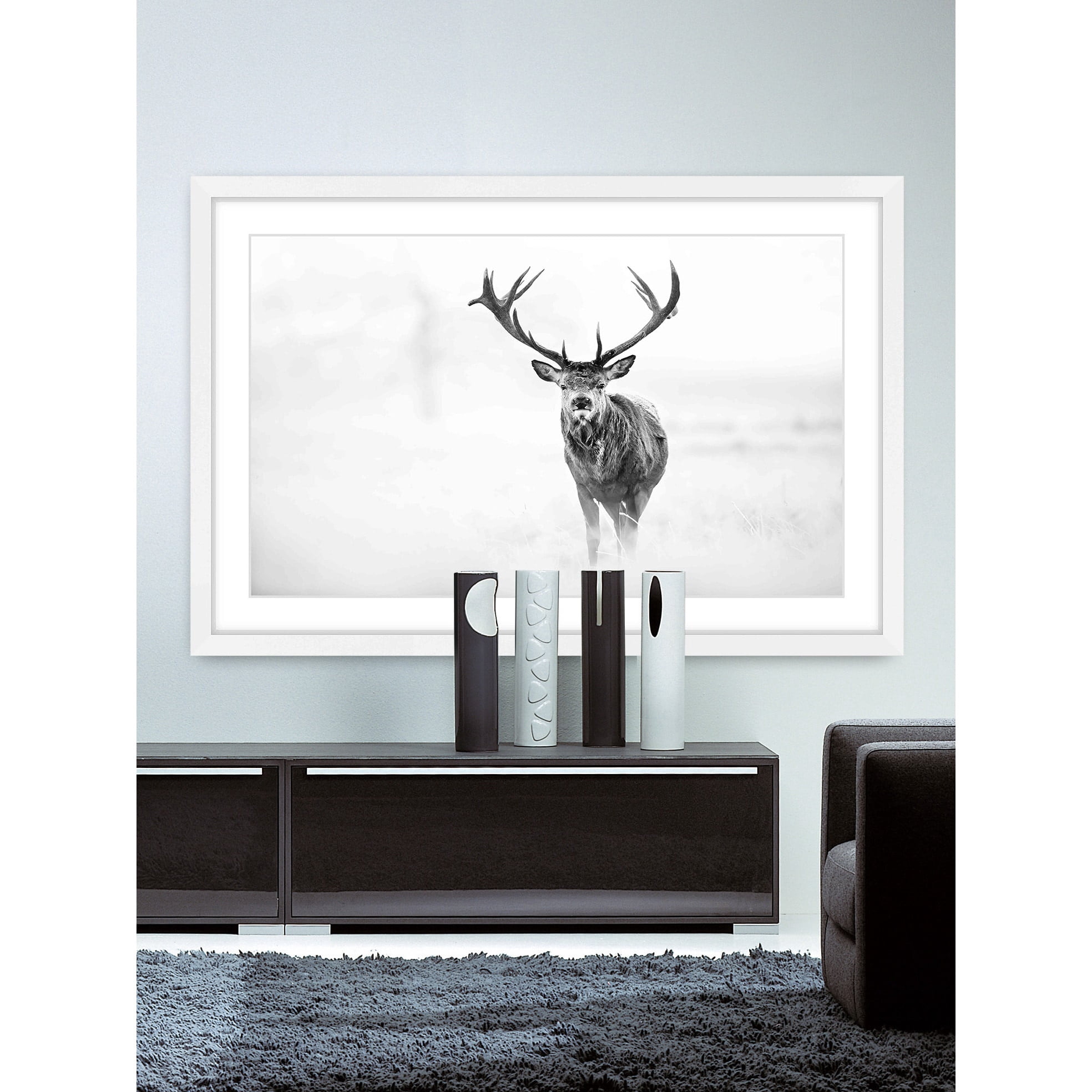 Marmont Hill "Elk Stare" Framed Painting Print