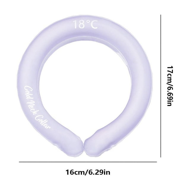 Collier Rafraîchissant Réutilisable pour l'Été - Technologie PCM, Anneau de Glace, Équipement de Sport et de Randonnée Extérieur, Design Réglable Anti-Transpiration (Capacité 300ml)