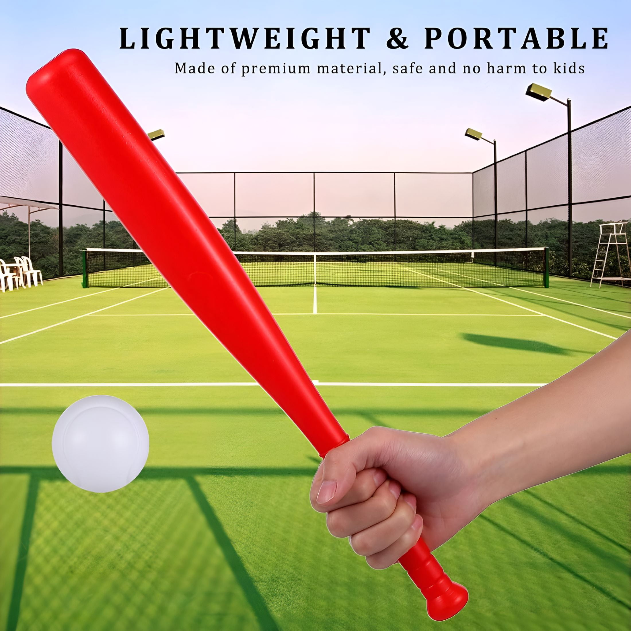 BESTSKY 6Pcs Kids Baseball Set Plastic Baseball Bat Toys with 3 Balls for Children Toddlers Outdoor Indoor Sport Game Playing