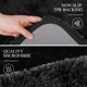 thumbnail image 5 of Alfombra de baño Walensee High Pile de microfibra antideslizante de 40 x 60 cm, color negro, 5 of 9