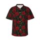 thumbnail image 1 of Fotbe Rose Camisa Hawaiana para Hombre Unisex – Camisa Casual de Verano con Botones de Manga Corta de Algodón y Lino,X-Large, 1 of 7