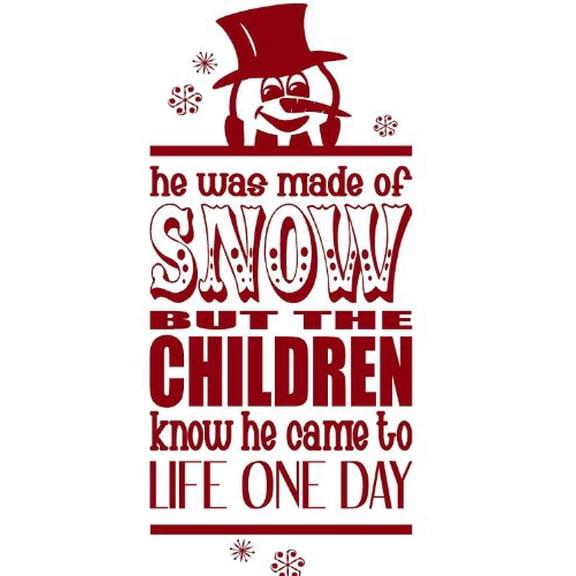 Decal ~ Christmas Decal ~ FROSTY SUBWAY ART: CHRISTMAS ~ WALL OR WINDOW DECAL, 12" x 26"