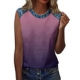 thumbnail image 6 of Trgacdwlo Womens Tank Top Tie Dye Crew Neck Womens Sleeveless Shirts Color Block Summer Vintage Tops for Women, 6 of 7