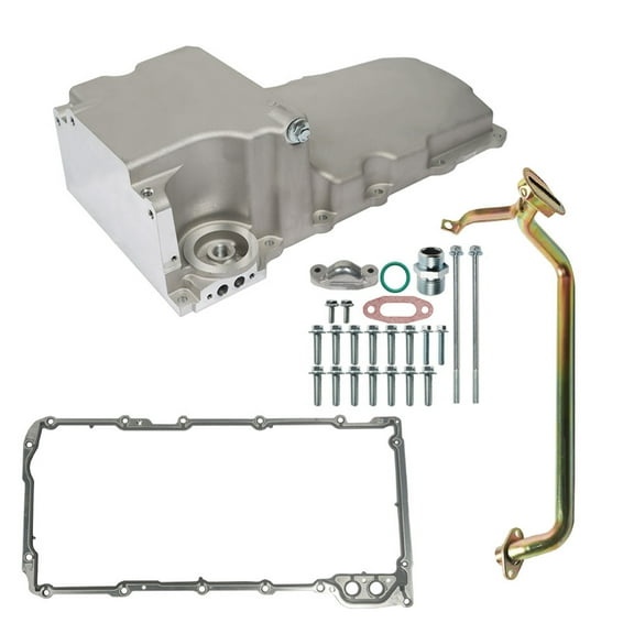 munirater 302-1 Aluminum Oil Pan Kit Replacement for 1955-1987 GM Muscle Classi Car Truck 4.8L 5.3L 6.0L 6.2L