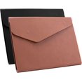 thumbnail image 1 of PU Leather A4 File Folder Document Holder Waterproof Portfolio Envelope Folder Case with Invisible Magnetic Closure 2 Packs (Black&Brown, A4-2Packs), 1 of 4